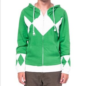 Red and Green Power Rangers Hooded Costume Sweatshirts